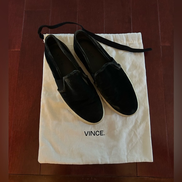 Vince Blair Black Velvet sneakers with dust bag - Picture 1 of 11